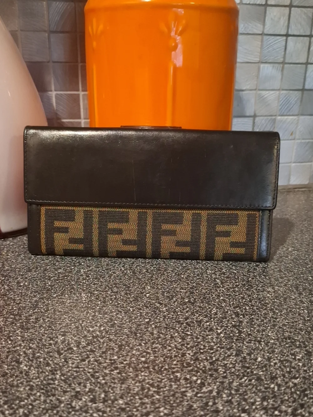 Fendi Zucca Monogram Flap Long Wallet